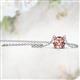 2 - Juliana 7.00 mm Round Morganite Solitaire Pendant Necklace 