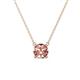 1 - Juliana 7.00 mm Round Morganite Solitaire Pendant Necklace 