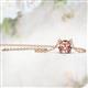 2 - Juliana 7.00 mm Round Morganite Solitaire Pendant Necklace 