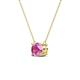 3 - Juliana 7.00 mm Round Pink Sapphire Solitaire Pendant Necklace 