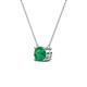 3 - Juliana 7.00 mm Round Emerald Solitaire Pendant Necklace 