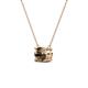 3 - Juliana 7.00 mm Round Smoky Quartz Solitaire Pendant Necklace 