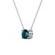 3 - Juliana 7.00 mm Round London Blue Topaz Solitaire Pendant Necklace 