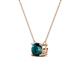3 - Juliana 7.00 mm Round London Blue Topaz Solitaire Pendant Necklace 