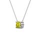 3 - Juliana 6.50 mm Round Yellow Diamond Solitaire Pendant Necklace 