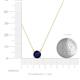 4 - Juliana 7.00 mm Round Blue Sapphire Solitaire Pendant Necklace 