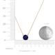 4 - Juliana 7.00 mm Round Blue Sapphire Solitaire Pendant Necklace 