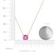 4 - Juliana 7.00 mm Round Pink Sapphire Solitaire Pendant Necklace 