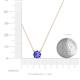 4 - Juliana 7.00 mm Round Tanzanite Solitaire Pendant Necklace 