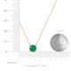 4 - Juliana 7.00 mm Round Emerald Solitaire Pendant Necklace 