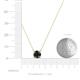 4 - Juliana 7.00 mm Round Black Diamond Solitaire Pendant Necklace 