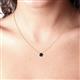 5 - Juliana 7.00 mm Round Black Diamond Solitaire Pendant Necklace 
