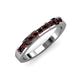 3 - Kathiryn 1.70 mm Red Garnet 11 Stone Wedding Band 