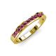 3 - Kathiryn 1.70 mm Rhodolite Garnet 11 Stone Wedding Band 