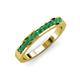 3 - Kathiryn 1.70 mm Emerald 11 Stone Wedding Band 