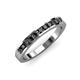 3 - Kathiryn 1.70 mm Black Diamond 11 Stone Wedding Band 