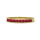 1 - Kathiryn 1.70 mm Ruby 11 Stone Wedding Band 