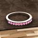 2 - Kathiryn 1.70 mm Pink Sapphire 11 Stone Wedding Band 