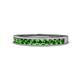 1 - Kathiryn 1.70 mm Green Garnet 11 Stone Wedding Band 