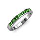 3 - Kathiryn 1.70 mm Green Garnet 11 Stone Wedding Band 