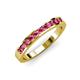 3 - Kathiryn 1.70 mm Pink Tourmaline 11 Stone Wedding Band 