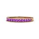1 - Kathiryn 1.70 mm Amethyst 11 Stone Wedding Band 