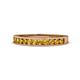 1 - Kathiryn 1.70 mm Citrine 11 Stone Wedding Band 