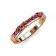 3 - Kathiryn 1.70 mm Rhodolite Garnet 11 Stone Wedding Band 