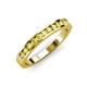 3 - Kathiryn 1.70 mm Yellow Sapphire 11 Stone Wedding Band 