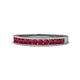 1 - Kathiryn 1.70 mm Ruby 11 Stone Wedding Band 