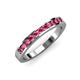 3 - Kathiryn 1.70 mm Pink Tourmaline 11 Stone Wedding Band 