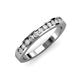 3 - Kathiryn 1.70 mm Diamond 11 Stone Wedding Band 