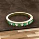 2 - Kathiryn 1.70 mm Emerald and Diamond 11 Stone Wedding Band 