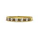 1 - Kathiryn 1.70 mm Smoky Quartz and Diamond 11 Stone Wedding Band 