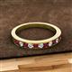 2 - Kathiryn 2.70 mm Ruby and Diamond 11 Stone Wedding Band 