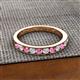 2 - Kathiryn 2.70 mm Pink Sapphire and Diamond 11 Stone Wedding Band 