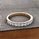 2 - Kathiryn 2.70 mm Aquamarine and Diamond 11 Stone Wedding Band 