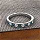 2 - Kathiryn 2.70 mm London Blue Topaz and Diamond 11 Stone Wedding Band 