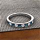 2 - Kathiryn 2.70 mm Blue and White Diamond 11 Stone Wedding Band 