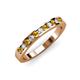 3 - Kathiryn 1.70 mm Citrine and Diamond 11 Stone Wedding Band 