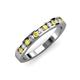 3 - Kathiryn 1.70 mm Yellow Sapphire and Diamond 11 Stone Wedding Band 