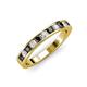 3 - Kathiryn 2.70 mm Black and White Diamond 11 Stone Wedding Band 