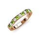 3 - Kathiryn 2.70 mm Peridot and Diamond 11 Stone Wedding Band 