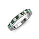 3 - Kathiryn 2.70 mm Diamond and Lab Created Alexandrite Wedding Band 