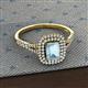 2 - Ines Rainbow Emerald Cut Aquamarine and Round Diamond Double Halo Engagement Ring 