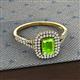 2 - Ines Rainbow Emerald Cut Peridot and Round Diamond Double Halo Engagement Ring 