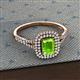 2 - Ines Rainbow Emerald Cut Peridot and Round Diamond Double Halo Engagement Ring 