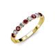 3 - Clara 3.00 mm Ruby and Diamond 10 Stone Wedding Band 