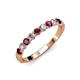 3 - Clara 3.00 mm Ruby and Diamond 10 Stone Wedding Band 