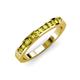3 - Kathiryn 1.70 mm Yellow Diamond 11 Stone Wedding Band 